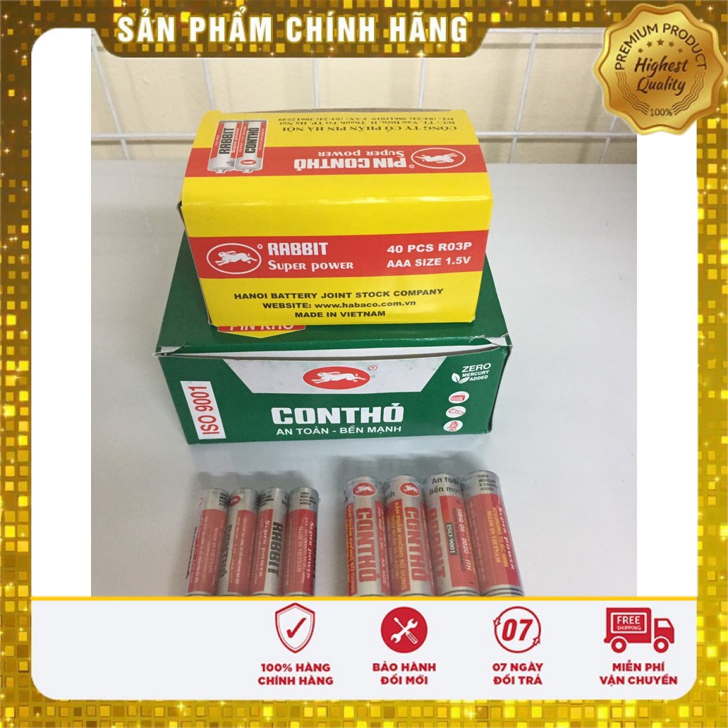 pin con thỏ ( pin đũa size AAA,pin tiểu AA) 4 viên