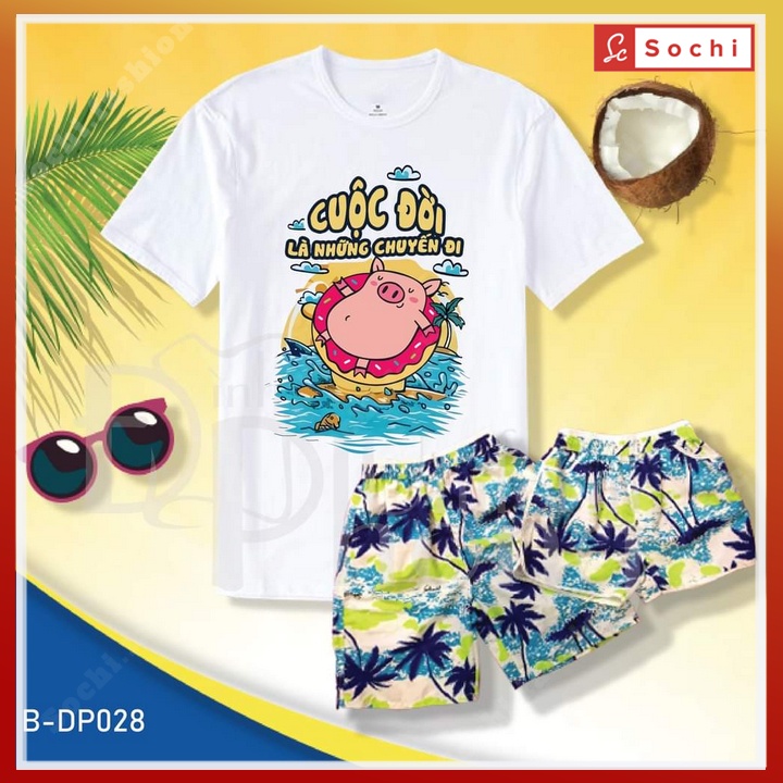 Áo thun đồng phục đi biển, áo đồng phục hội nhóm đi chơi, du lịch chất cotton mát mẻ BSTDP08
