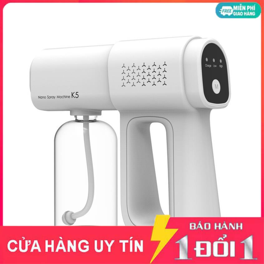 Máy khử khuẩn cầm tay, Súng khử khuẩn K5 công nghệ Nano siêu cấp - Sát khuẩn, khử trùng vượt trội .