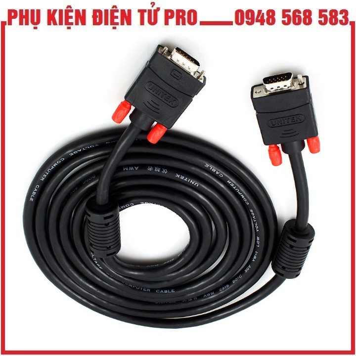 Dây Vga 5M Cho Máy Tính, Máy Chiếu Unitek Y-C505A