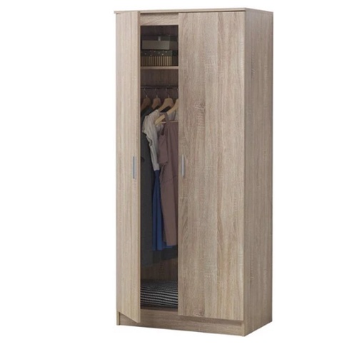 Tủ quần áo OHAHA - 2 cánh cửa mở 75cm x 55 x 180cm- Nội thất lắp ráp