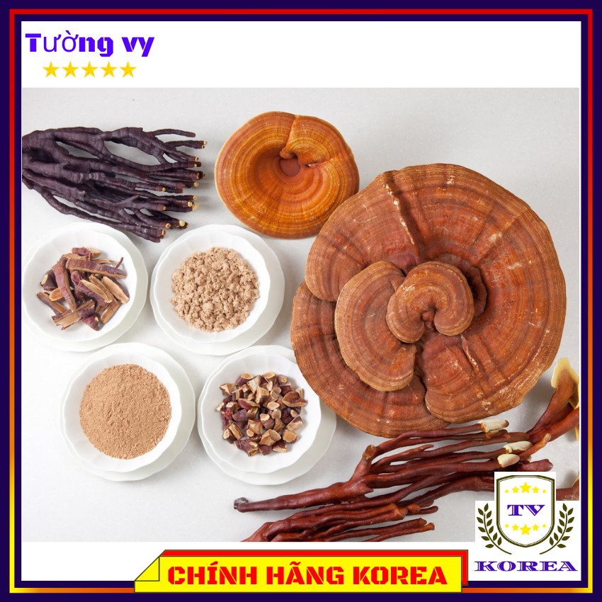 Nấm linh chi hàn quốc túi nâu chính hãng 1kg, tuongvykorea