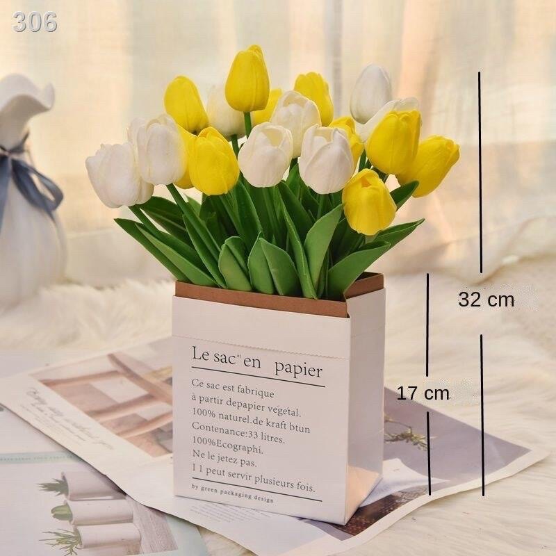 Hoa Tulip chất liệu PU siêu xinh, hoa trang trí decor, phụ kiện chụp ảnh