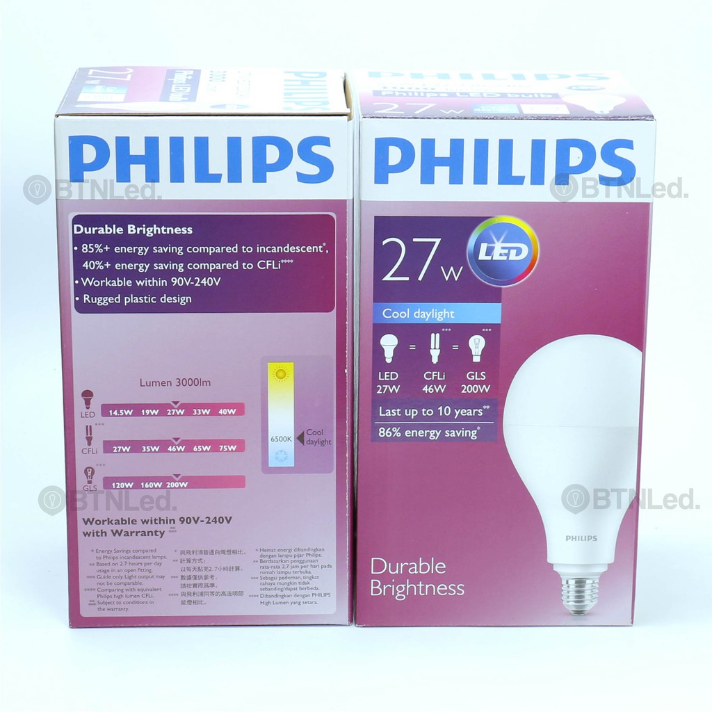 Bóng đèn PHILIPS LED Bulb 27-200W A110 E27 -ÁNH SÁNG TRẮNG - [HÀNG CHÍNH HÃNG] - Hiệu suất phát quang cao, ánh sáng mạnh