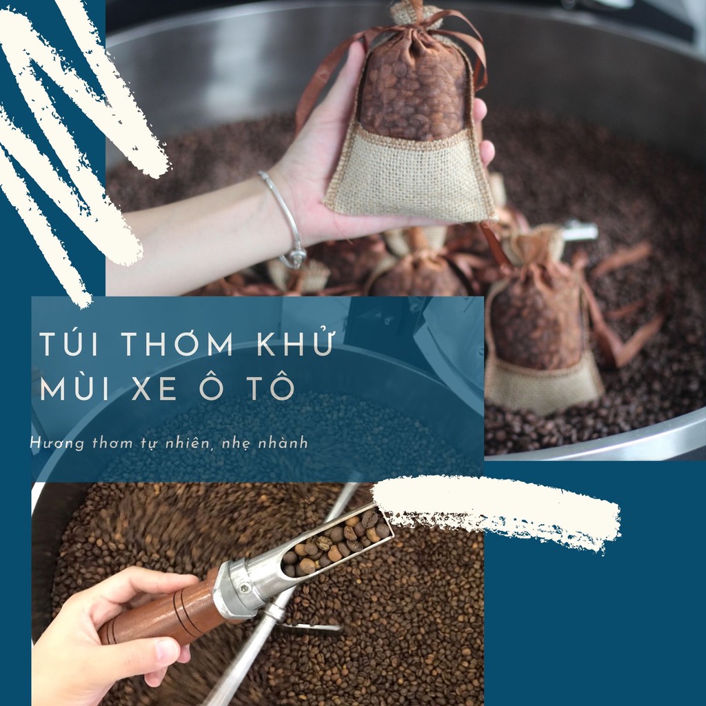 Túi Thơm Hạt Cà Phê Rang Nguyên Chất