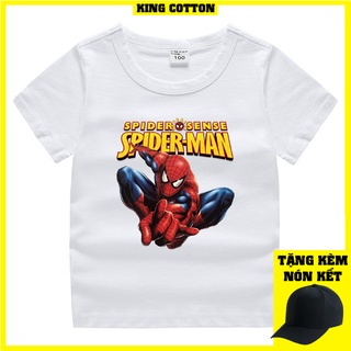 Áo thun trẻ em người nhện , Có size người lớn, King Cotton
