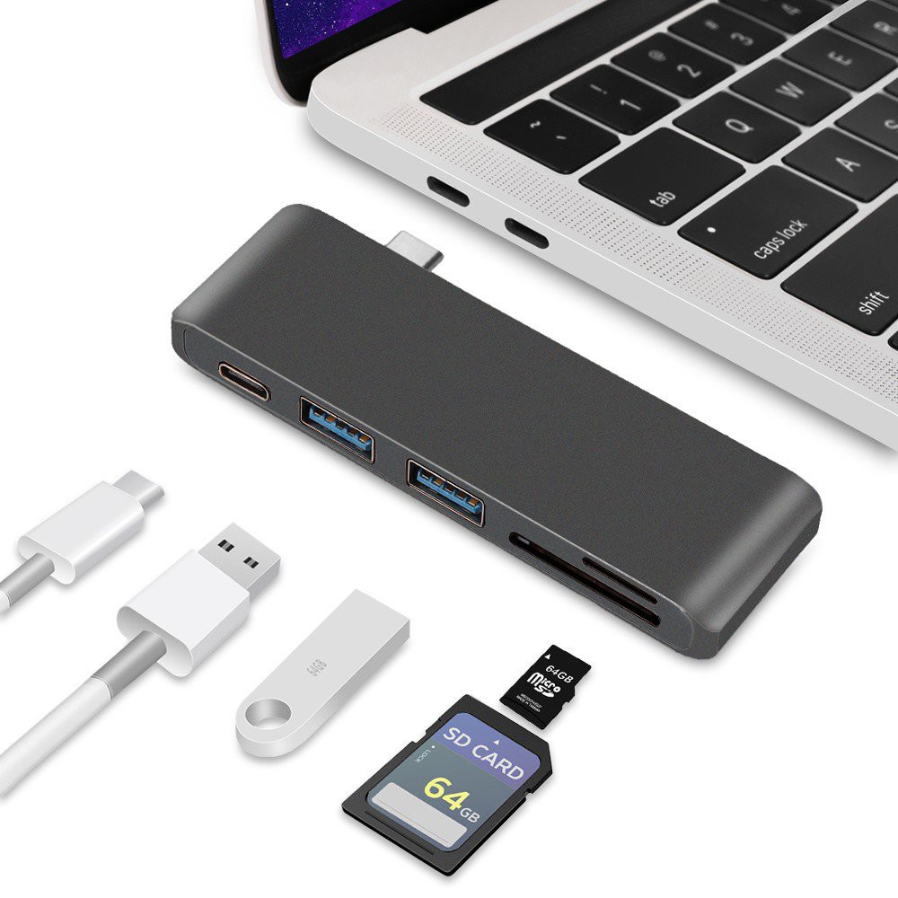 【Tất Cả Đều Tại Chỗ】Hub chuyển đổi đọc thẻ Type C sang USB 3.0 Cho MacBook Pro 13 15 Mac Air 13.3 A1932 2018 2019 A2159  | BigBuy360 - bigbuy360.vn
