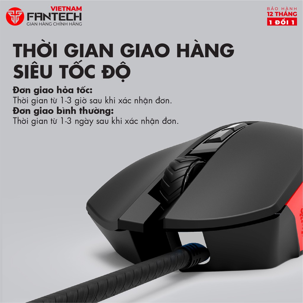 Chuột Gaming Có Dây FANTECH X15 PHANTOM 4800DPI LED RGB 16,8 Triệu Màu 7 Phím Macro - Hãng Phân Phối Chính Thức