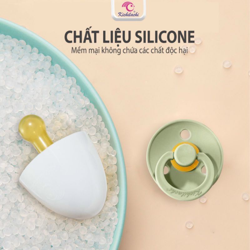 Ty giả đầu tròn silicone kèm nắp trứng cao cấp từ 0_12 tháng