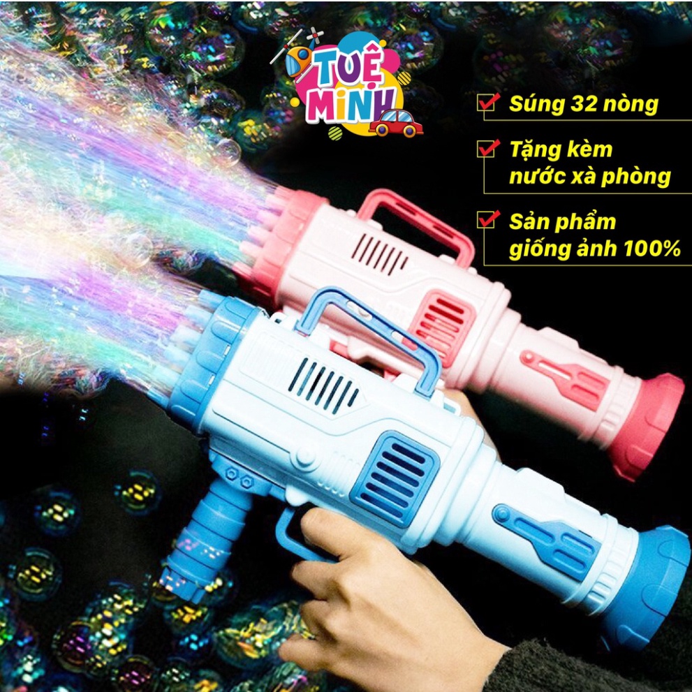 Súng Bắn Bong Bóng - Súng Bắn Bong Bóng Xà Phòng Loại 32 Nòng