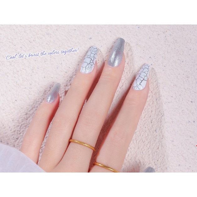 Gel Sơn Móng Tay Họa Tiết Vết Nứt Độc Đáo Thời Trang