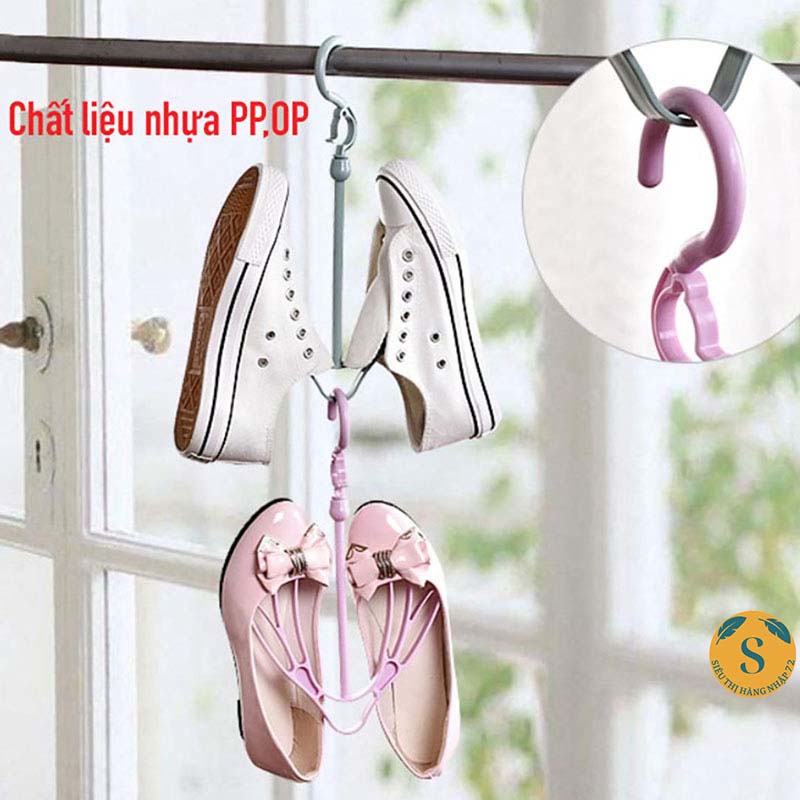 Móc treo phơi giày thông minh 360 độ tiện dụng [PHƠI GIÀY]