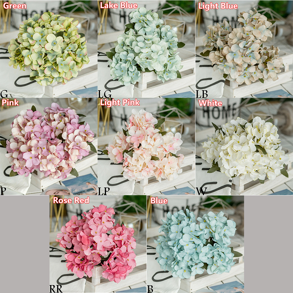 Bó 6 Hoa Cẩm Tú Cầu Nhân Tạo Bằng Lụa Sống Động Dùng Trang Trí