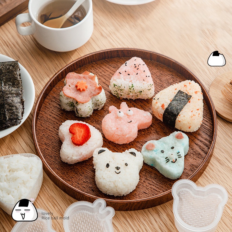 Bộ Khuôn Làm Sushi Hình Tam Giác Phong Cách Nhật Bản DIY