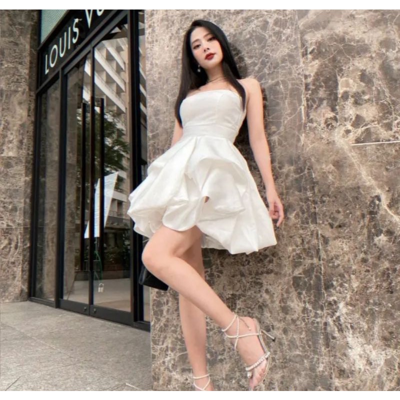 Đầm cúp ngực dáng xòe phồng công chúa, đầm váy thiết kế hotgirl đi tiệc dạo phố siêu xinh