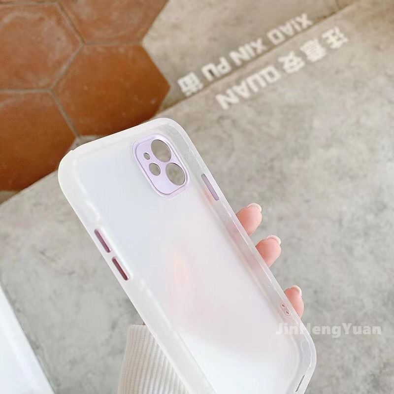 Ốp lưng iphone Vỏ Mờ Trong Suốt Acrylic Thân Thiện Với Da IPhone 12 11 Pro X XS Max Có Thể Tháo Rời Vỏ ống Kính Bao Gồm Tất Cả Các Loại Vỏ điện Thoại Di động 7 8 PLUS XR Vỏ Bảo Vệ 12mini Soft