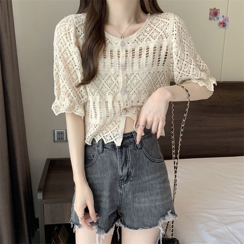 Áo Sơ Mi Ngắn Tay Thiết Kế Mới Thời Trang Mùa Hè Theo Phong Cách Phương Tây Cho Nữ