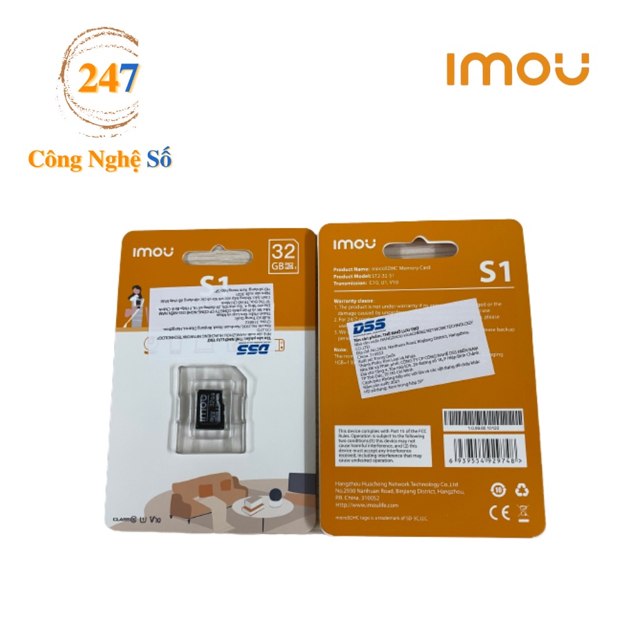 Thẻ nhớ camera Micro SDHC Imou 32GB ST2-32-S1