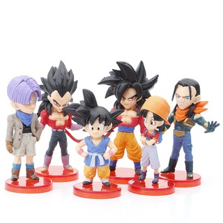 Mô Hình Dragon Ball - 7 Viên Ngọc Rồng - Sét 6 Mô hình gogeta songoku trunk nami