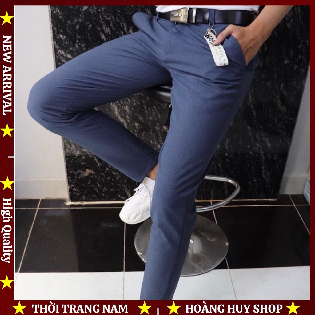 Quần Tây Nam Cao Cấp H&H-QT01 Quần Âu Chất Vải Kate Co Dãn Phong Cách Hàn Quốc