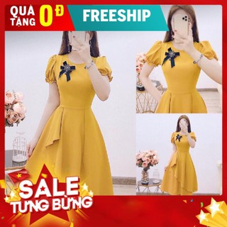 Mẫu mới đầm tiểu thư kèm phụ kiện kèm ảnh thật - 75652