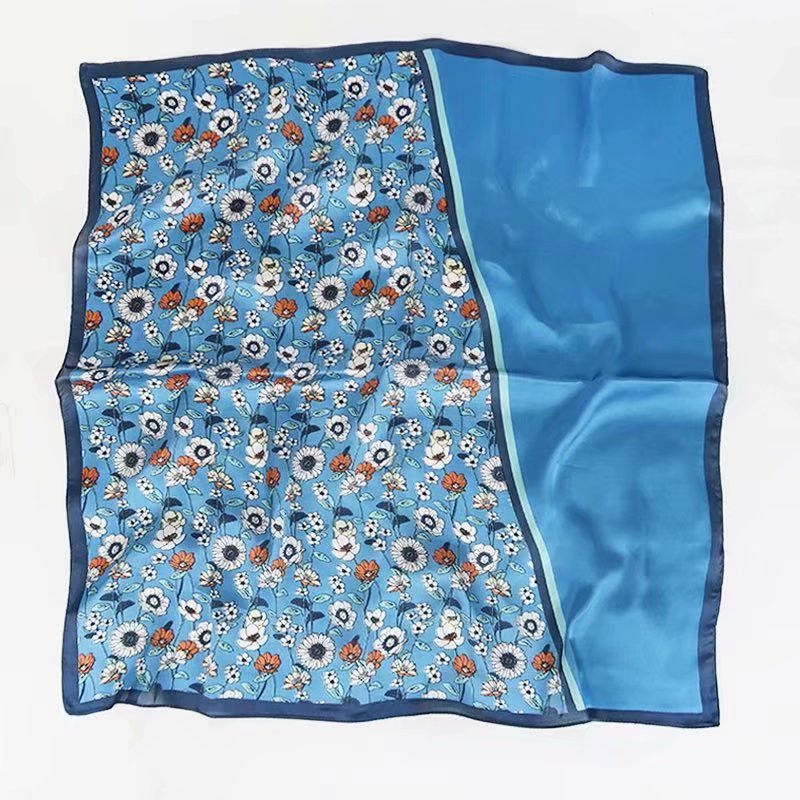 Khăn Choàng Lụa In Hình Vuông 70CM (27.5*27.5 Inches) WJ1026-74
