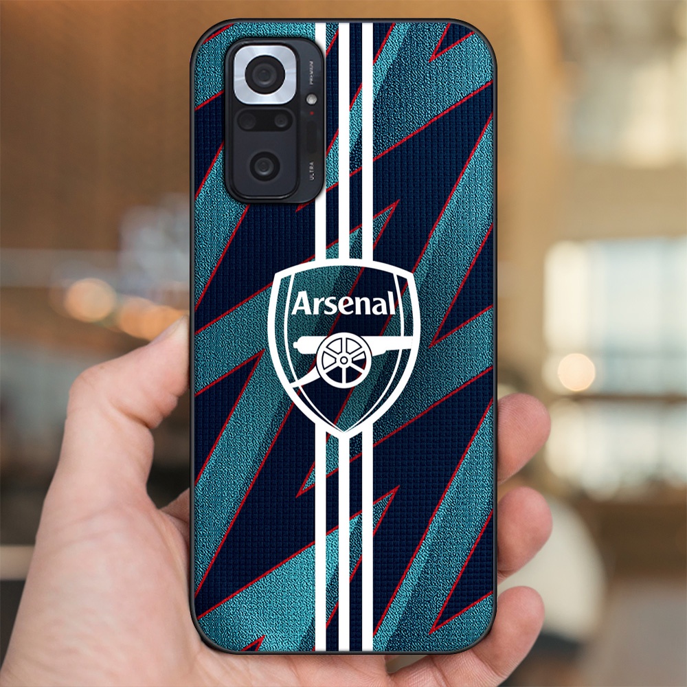 Ốp lưng Xiaomi Redmi Note 10 Pro viền đen in hình Arsenal FC
