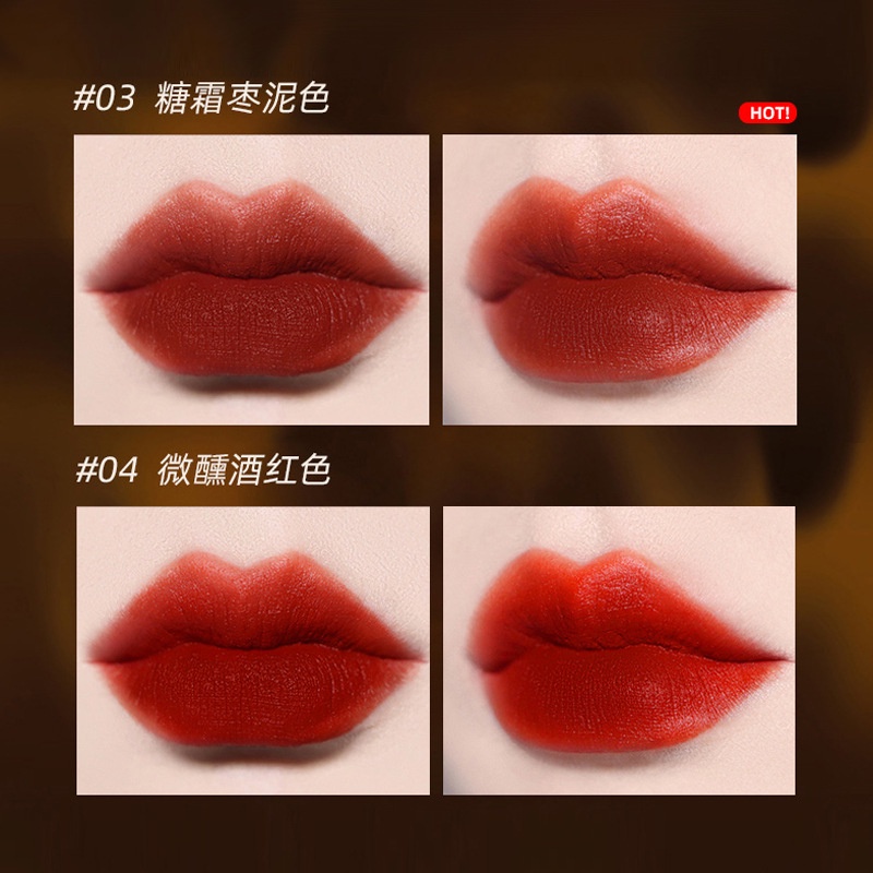 [Hàng mới về] Son môi màu nhung lỳ mềm mượt chống thấm nước lâu trôi | BigBuy360 - bigbuy360.vn