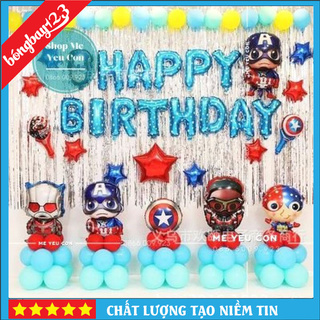 Combo Bóng Sinh Nhật Cho Bé Trai, Trang Trí Sinh Nhật Happy Birthday Siêu Nhân Người Nhện Siêu Rẻ Siêu Đẹp