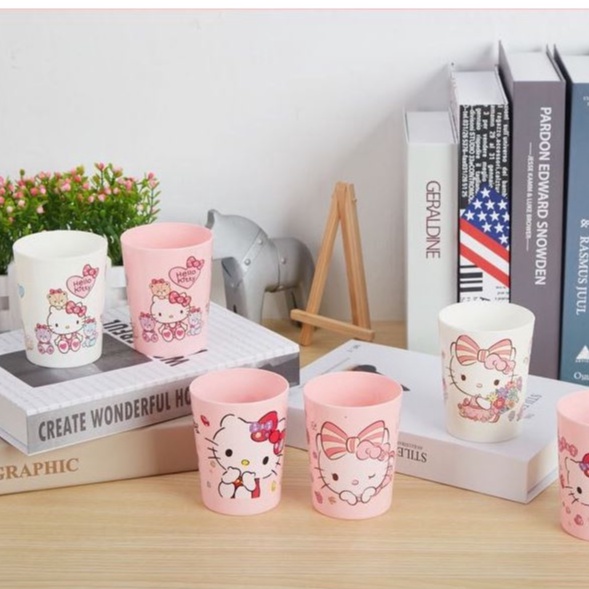 Cốc XIAODUOJIAJU bằng nhựa đựng bàn chải đánh răng 260ml hình mèo đáng yêu