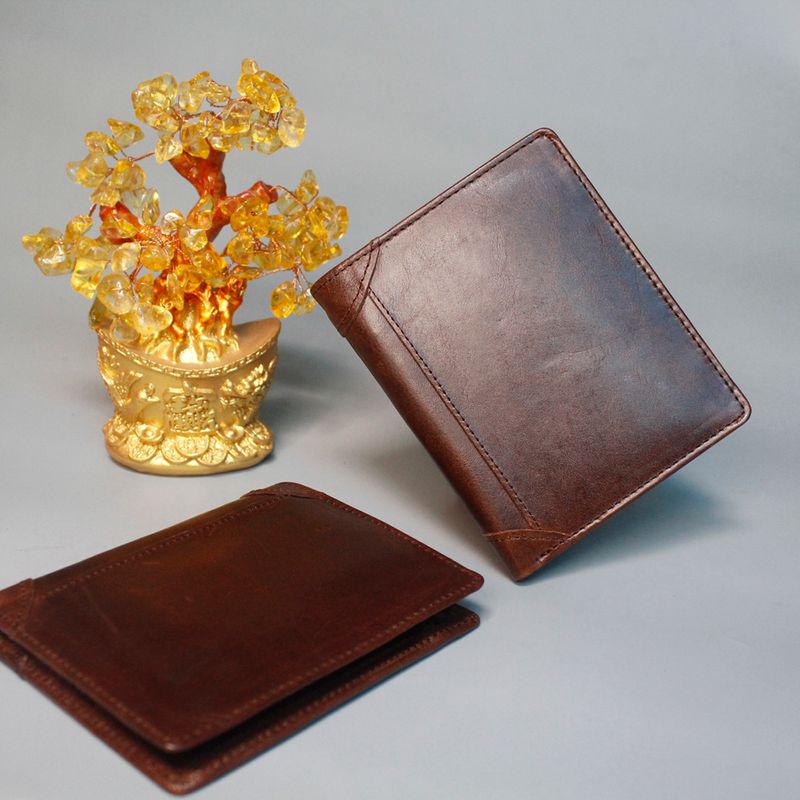 Ví nam AD01, bóp da bò dáng đứng thiết kế nhiều ngăn đựng tiền, thẻ siêu bền bảo hành 06 tháng - Fox Leather