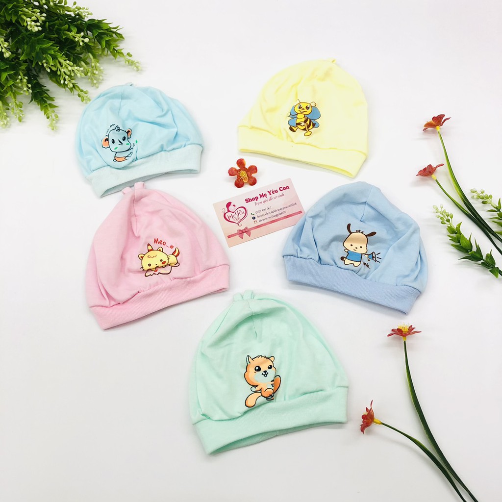 Mũ Chụp Cotton Sơ Sinh Hằng Trang