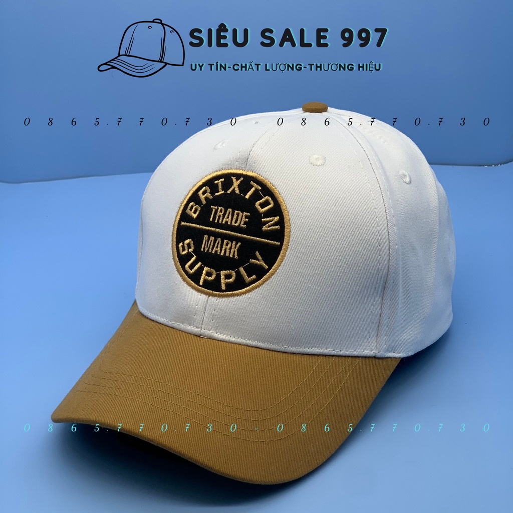 NÓN LƯỠI TRAI KẾT THÊU ĐEN NÂU LOGO SIÊU ĐẸP, MŨ LƯỠI TRAI HỌA THỜI TRANG NAM NỮ UNISEX