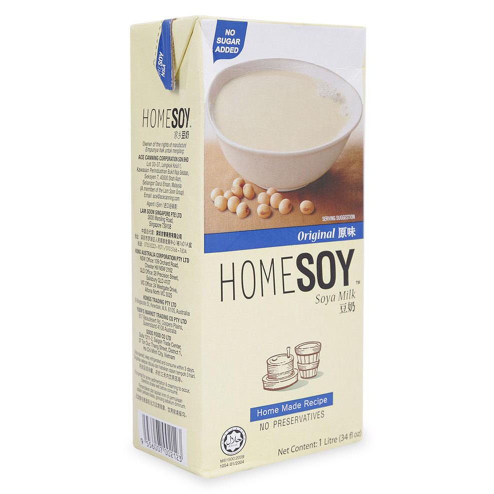 Sữa Đậu Nành Homesoy Không Đường Hộp 1L