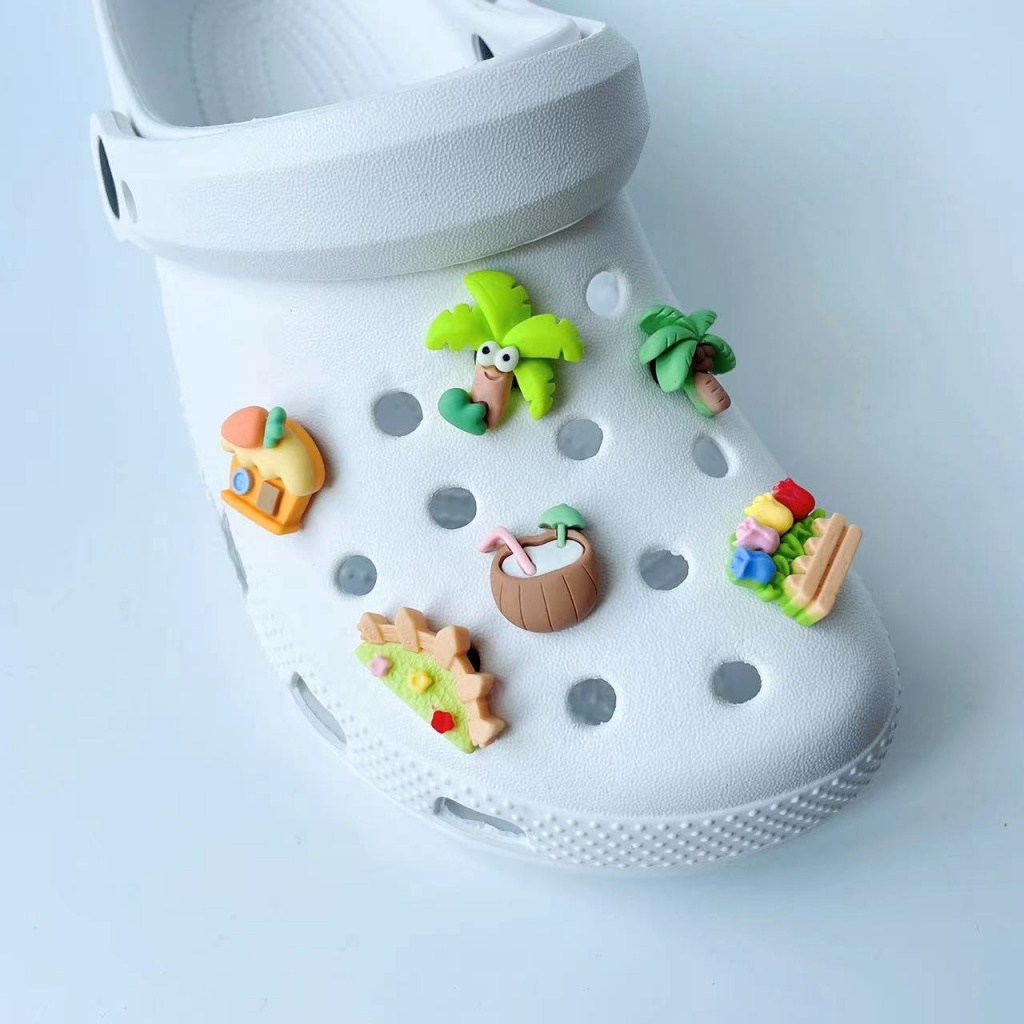 6/12pcs shoe 3D charm set- sticker gắn dép cross dép cross cros dép cá sấu sandal-AA04