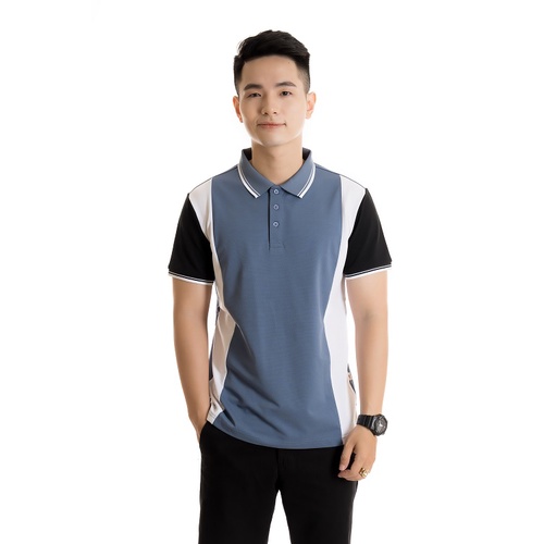 Áo polo nam cotton cá sấu, Áo phong cá sấu thân sọc cổ bẻ tay ngắn PL05 | BigBuy360 - bigbuy360.vn