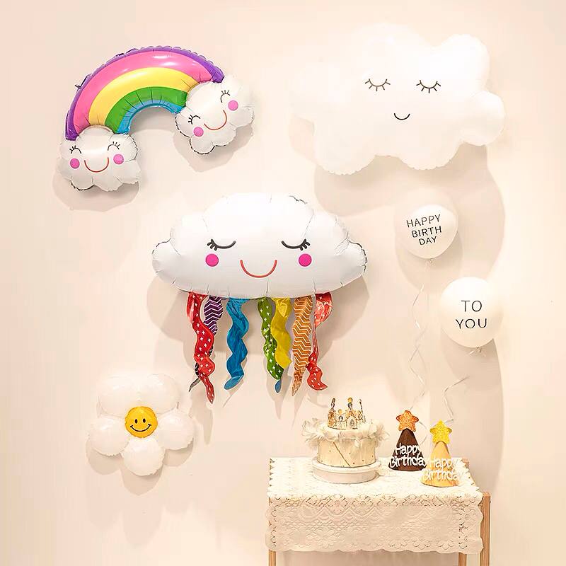 Bóng hình cầu vồng size đại 85cm trang trí tiệc sinh nhật, thôi nôi, đầy tháng cho bé