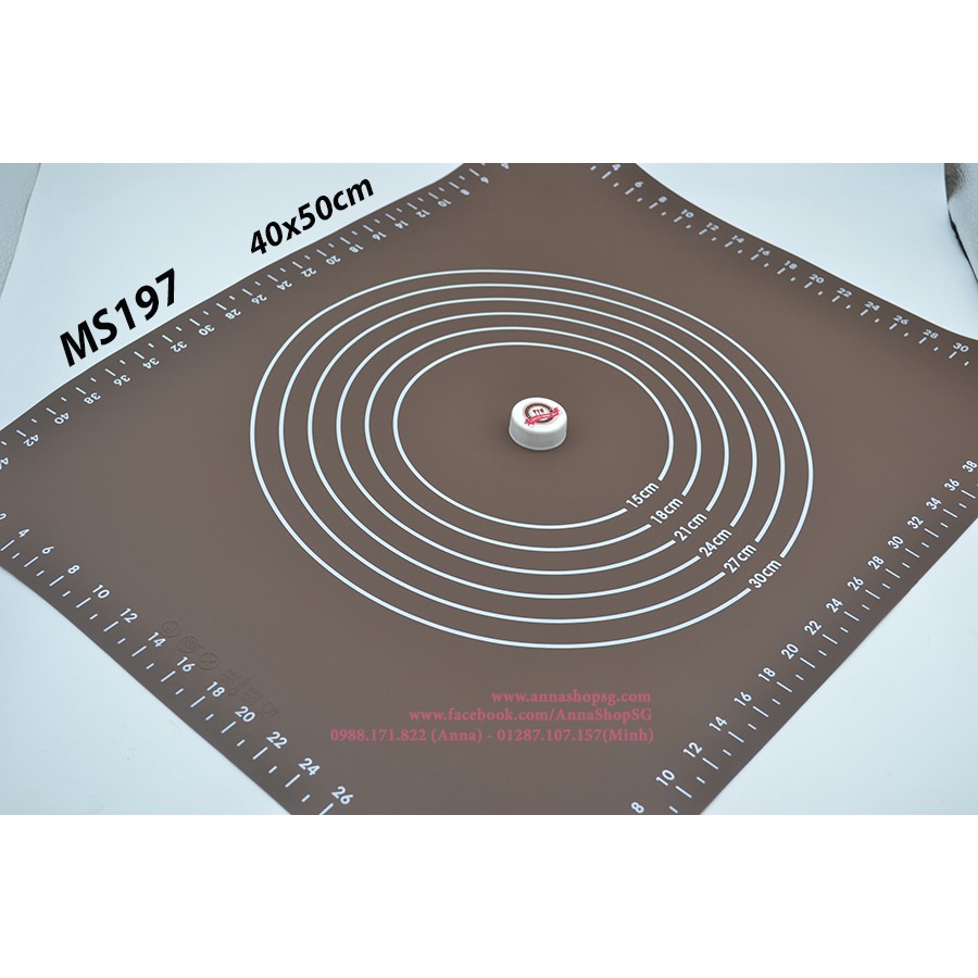 MAT SILICON 40*50cm Nâu MS197