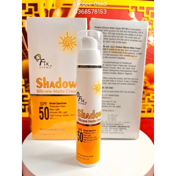 Kem Chống Nắng Fixderma Shadow silicone SPF 50– Ngăn ngừa da thâm sạm