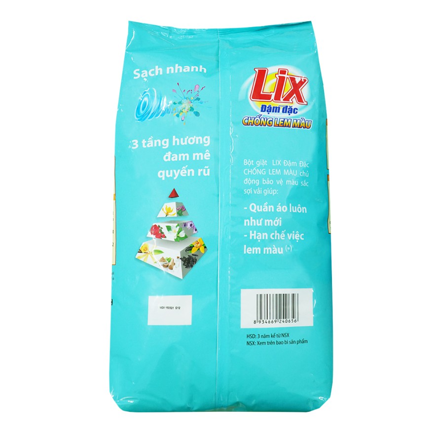 Bột giặt Lix Đậm Đặc Chống Lem Màu 5.5kg - Tặng kèm nước lau sàn Cao cấp On1 1 lít