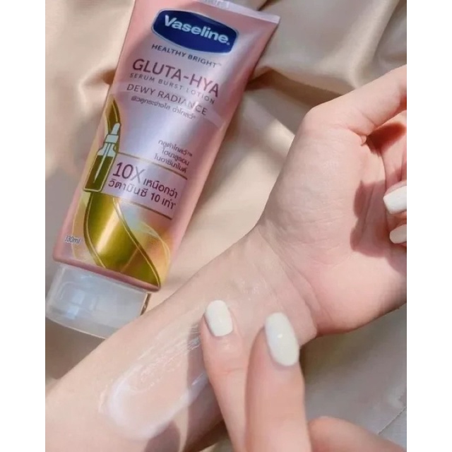 Dưỡng thể Vaseline Healthy Bright Gluta- Hya Serum Burst Lotion 10x (mẫu Thái 2021) | BigBuy360 - bigbuy360.vn