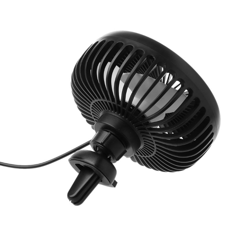Quạt USB Thông Gió Xe Hơi 3 Tốc Độ 5V Xoay 360 Độ Tùy Chỉnh Tiện Dụng