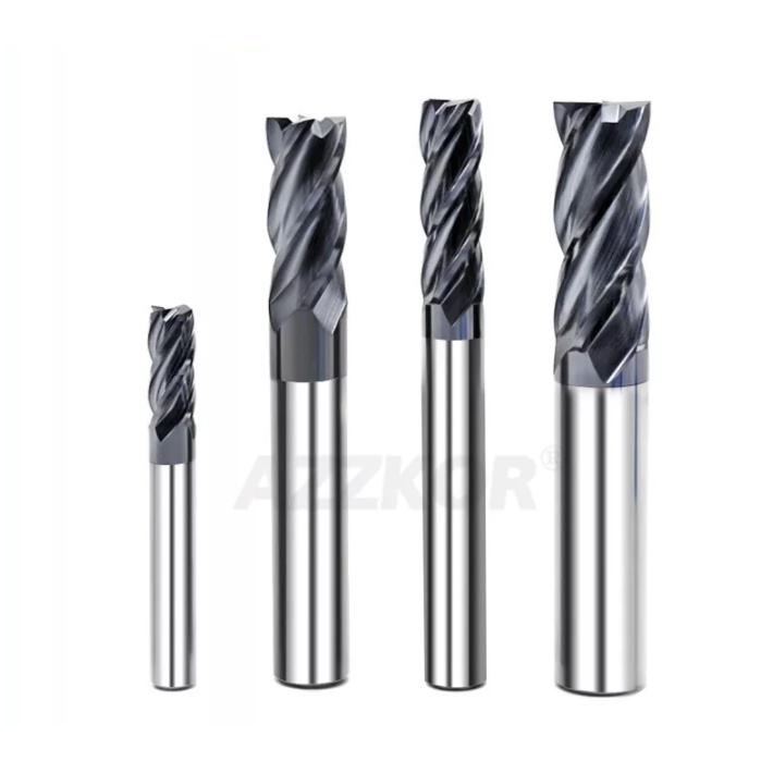 Dao Phay Mặt Đầu Gia Công Kim Loại Phụ Kiện Thay Thế CNC HRC50 Máy Phay Hợp Kim Thép Vonfram 12.0mm