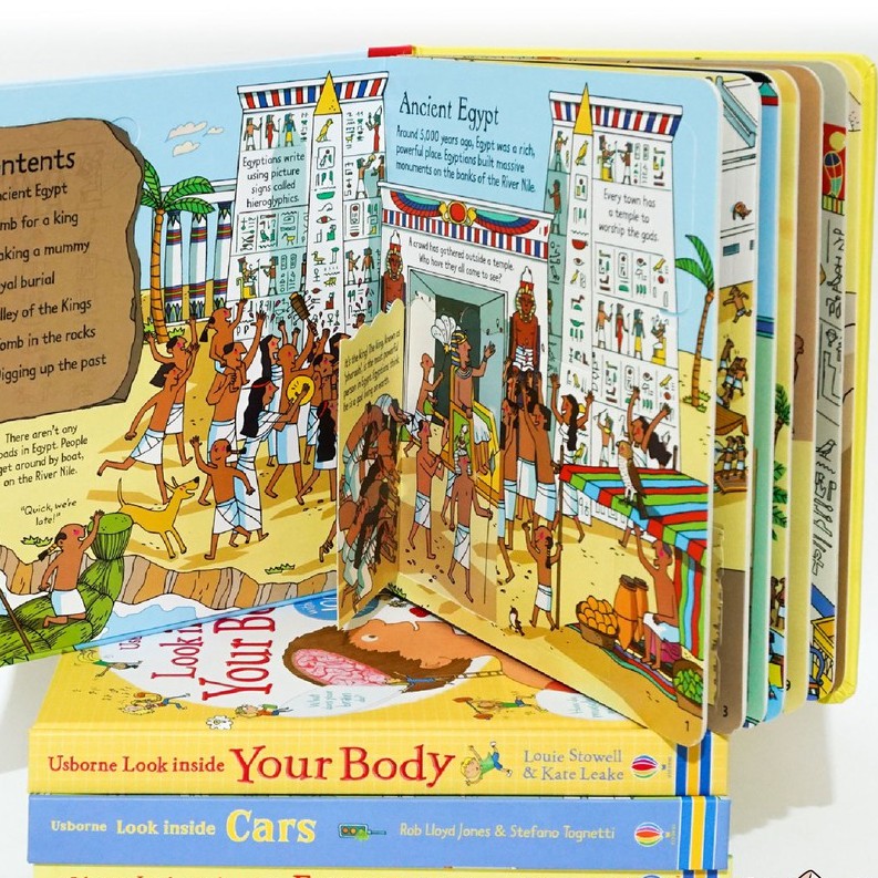 Sách Usborne - Look Inside Mummies And Pyramids - lật mở tìm hiểu kim tự tháp tiếng anh cho bé