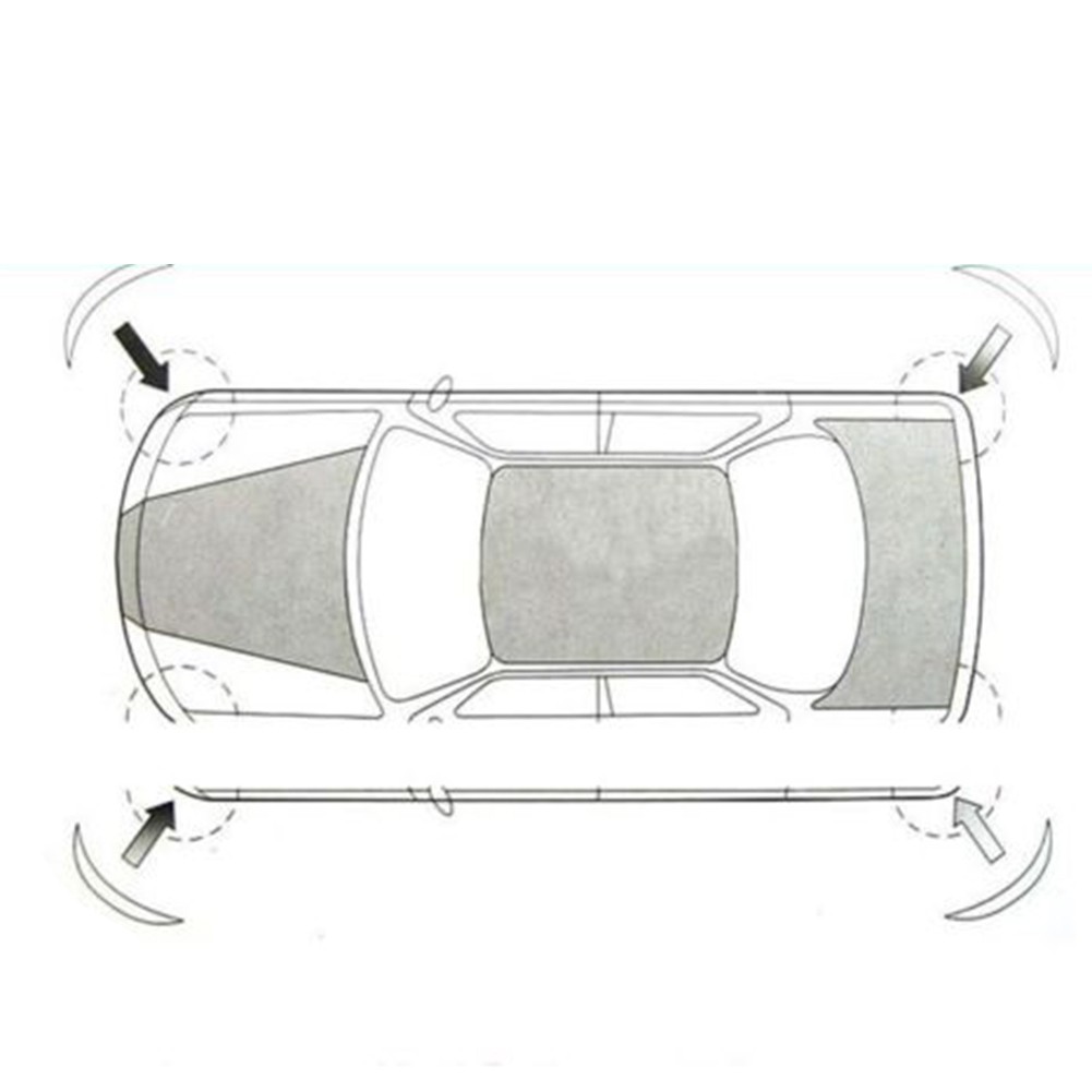 Bộ 2 Miếng Dán Sợi Carbon Bảo Vệ Cạnh Cản Trước Xe Hơi SUV