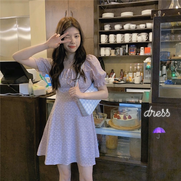 Váy Hoa Nhí Tím Vintage 🌸FREESHIP🌸 Giảm 10k nhập mã [ VAY TIM ] 🌸 Váy vintage tím lịm tìm sim không bao giờ hết HOT | BigBuy360 - bigbuy360.vn