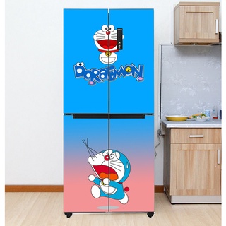 Decal dán tủ lạnh chất liệu cao cấp - Doraemon