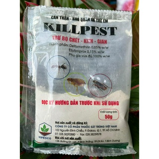 Bột diệt kiến, bọ chét, gián killpest gói 50gr