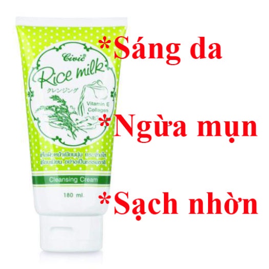 Sữa rửa mặt gạo Civic Rice Milk Thái Lan 180ml