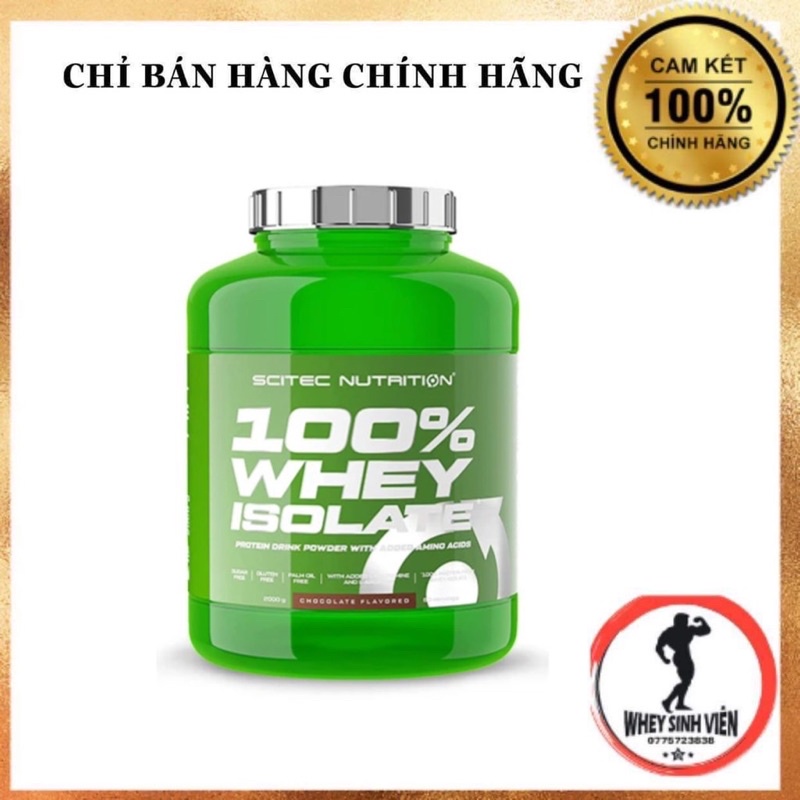 [FreeShip] [Chính hãng] Whey | Whey Protein Isolate Scitec - Sữa Tăng Cơ Không Tăng Mỡ 2000g